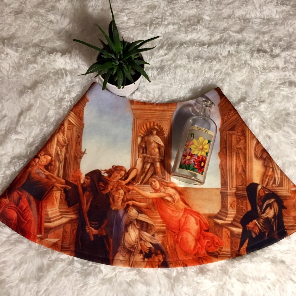 Romwe Art Circle Skirt Small Concert Museum